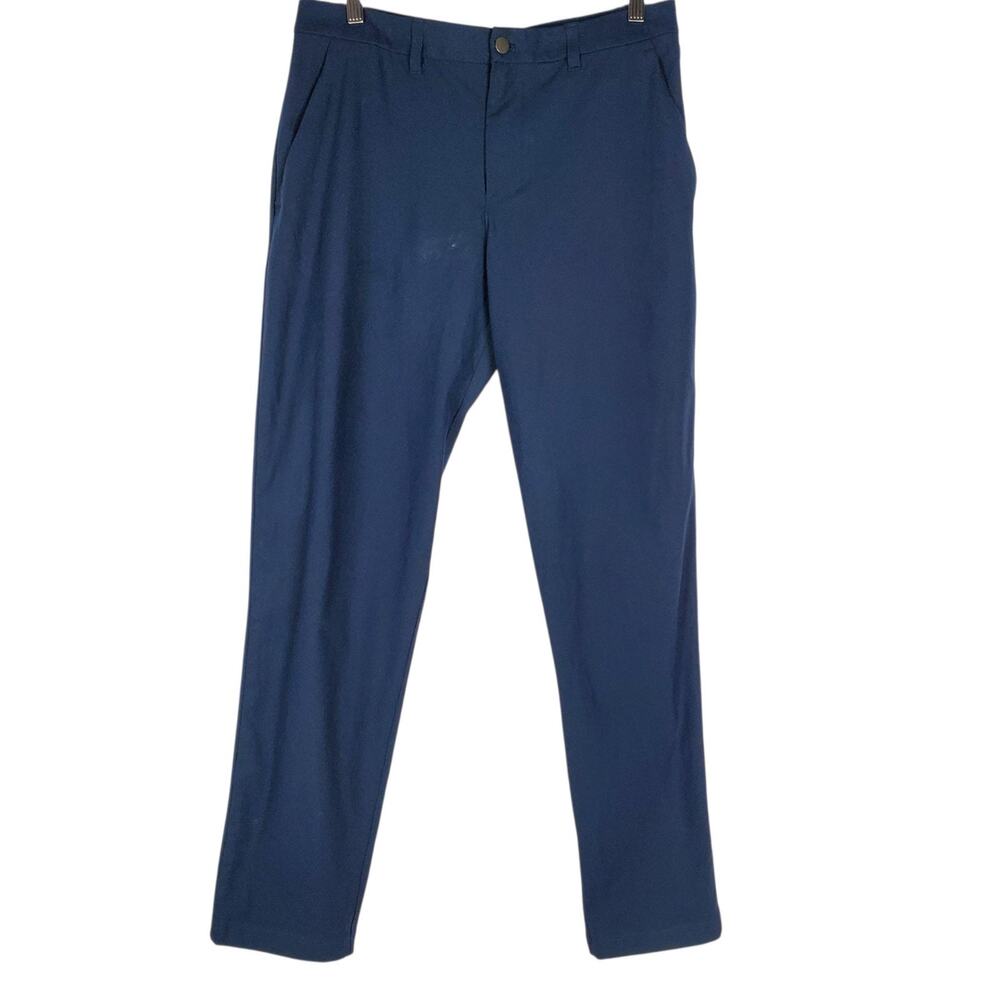 Lululemon ABC Classic Fit 5 Pocket Pants Mens Size 32 Blue Warpstreme 31" Inseam
